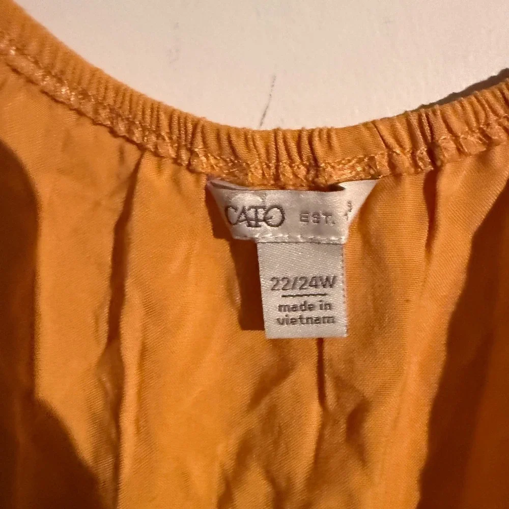 Cato 22 24 Mustard Yellow Boho Dress Crochet Bodice Peasant Festival Cottagecore - Picture 4 of 5